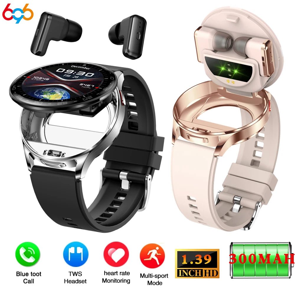 2 - in - 1 Smartwatch with TWS Earbuds – Fitness Tracker, Bluetooth 5.0 & Long Battery Life – Buy Now at SmartSellHub.shop