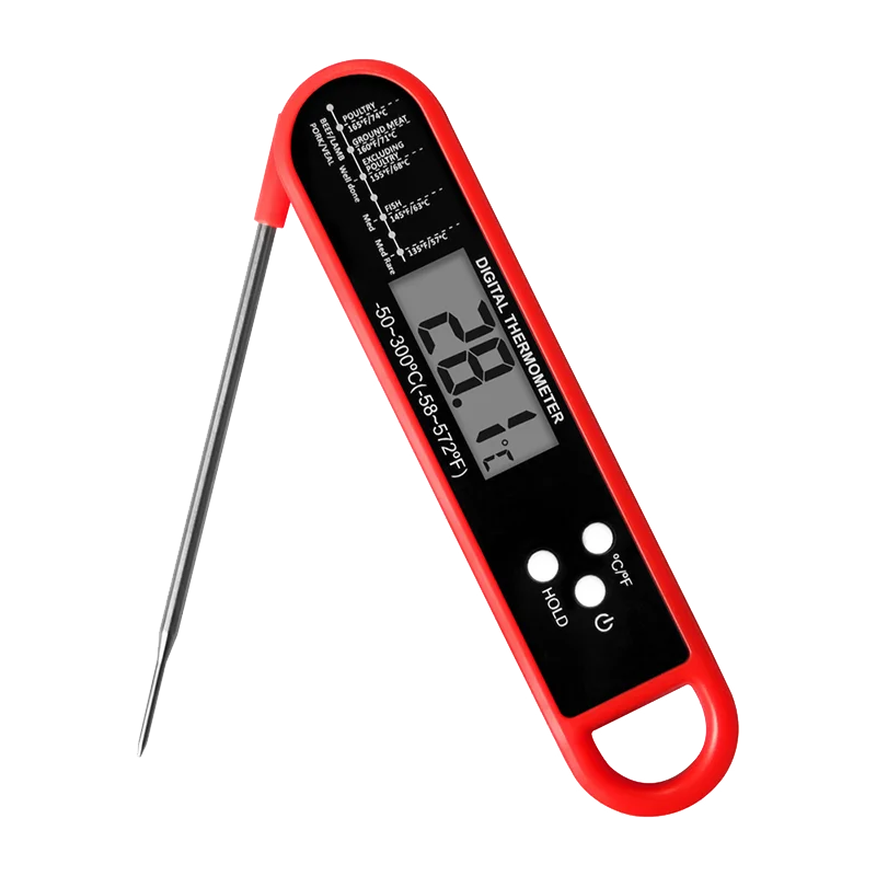 Digital Instant Read Meat Thermometer – Waterproof BBQ & Kitchen Food Temperature Probe for Grill, Oven, Oil, Milk & Cooking