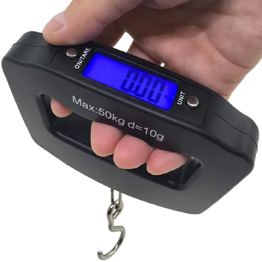 Portable Digital Luggage Scale 110lb/50kg LCD Hanging Travel Baggage Weight Scale with Auto Lock & Tare Function