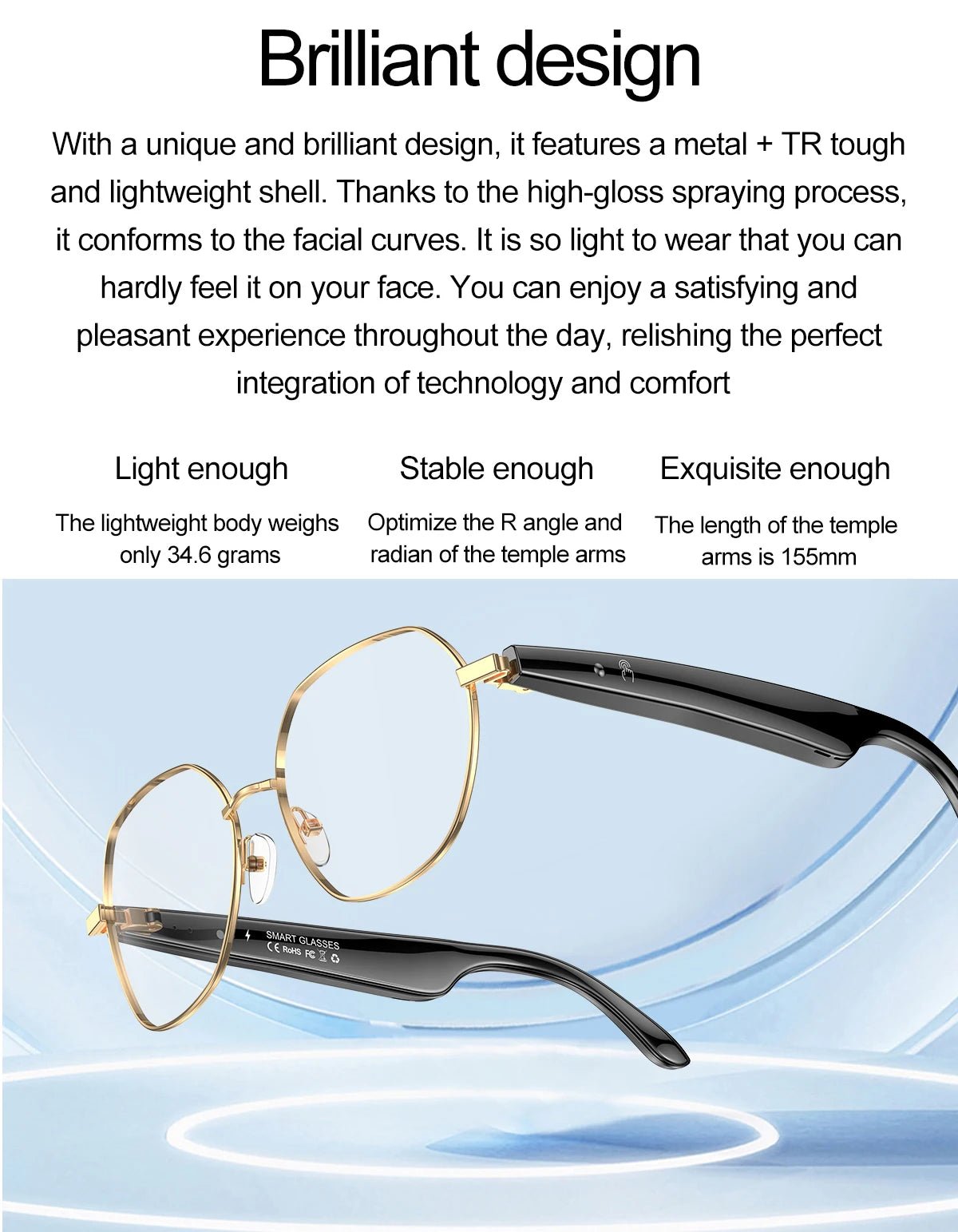 AI Smart Glasses by Aogowear – Voice Assistant, Bluetooth Audio & Real - Time Translation – Buy Now at SmartSellHub.shop