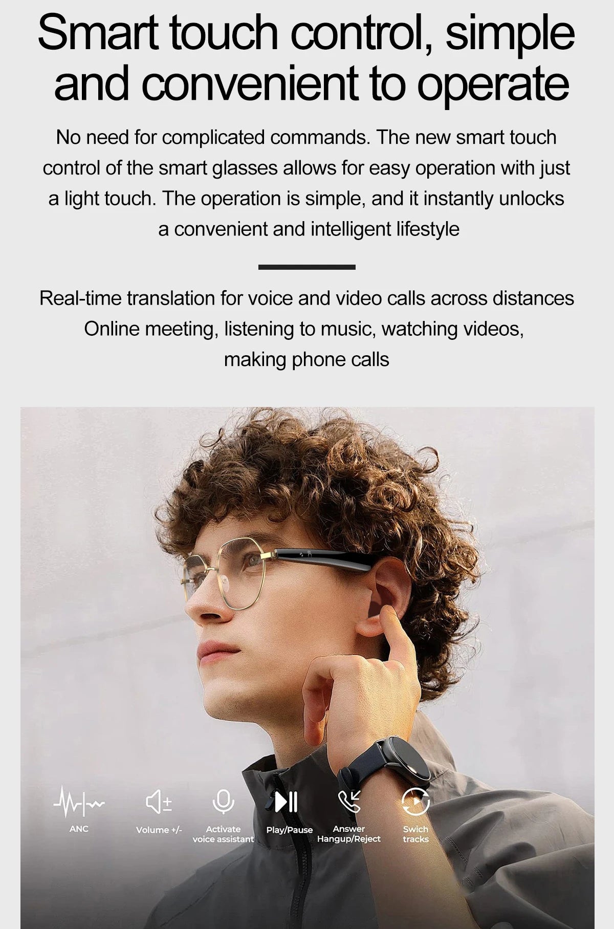 AI Smart Glasses by Aogowear – Voice Assistant, Bluetooth Audio & Real - Time Translation – Buy Now at SmartSellHub.shop