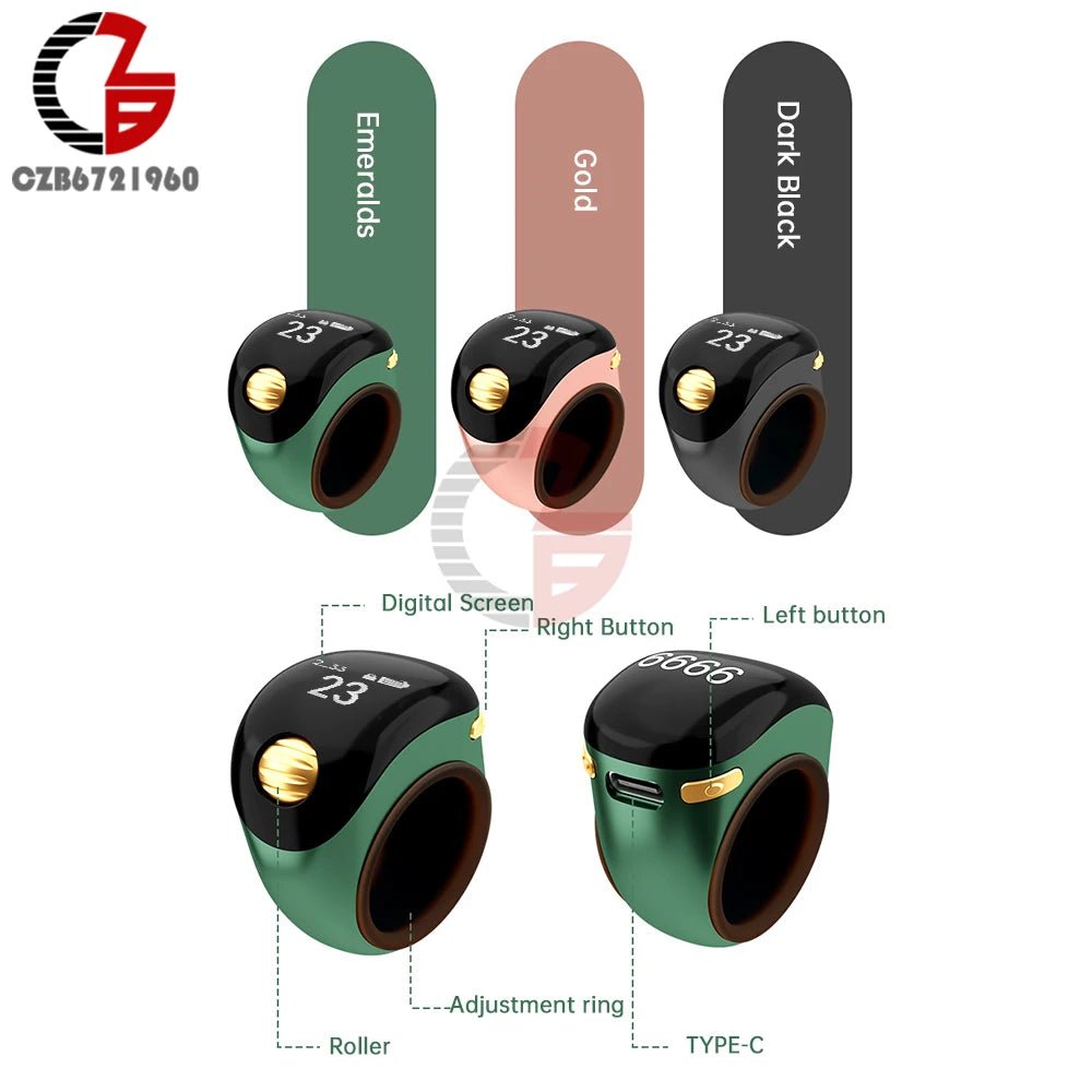 Digital Tasbih Counter Ring – Portable Finger Prayer Beads, Zikr Tally Counter with Display | Muslim Gift – Buy Now at SmartSellHub.shop