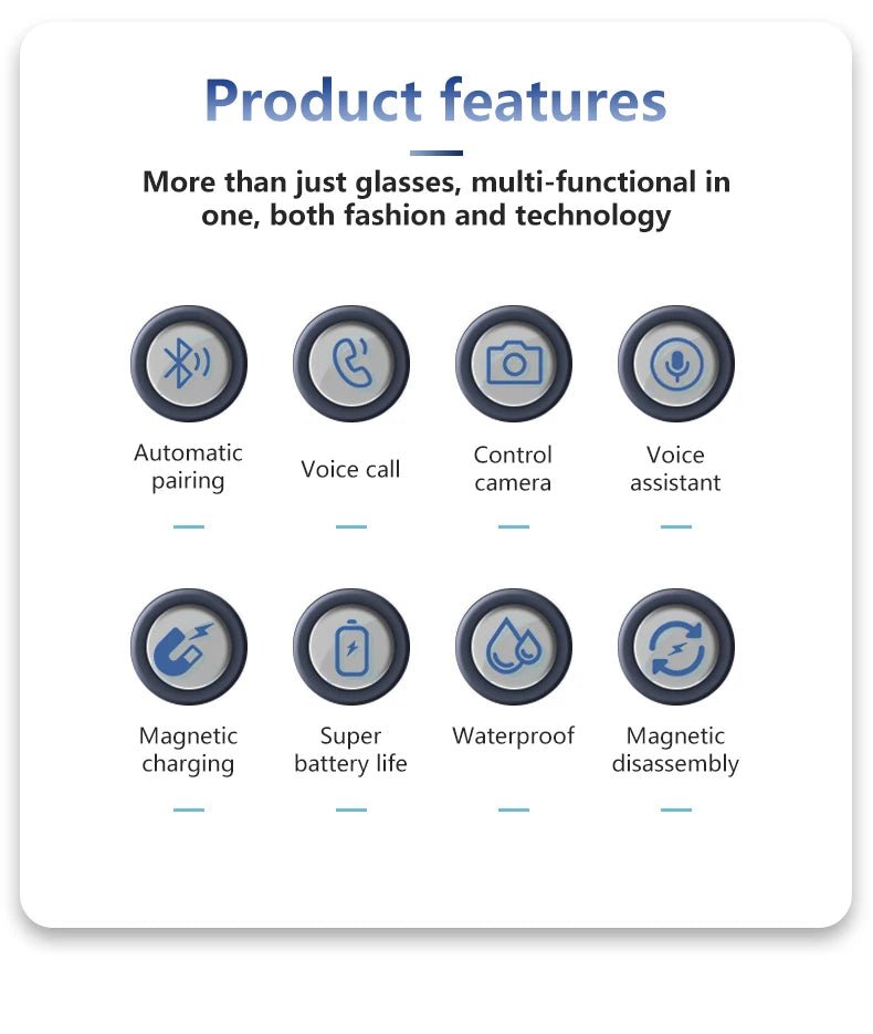 GS05 Smart Bluetooth Music Glasses – Mixed Reality Audio Glasses with Voice Assistant & Calls – Buy Now at SmartSellHub.shop