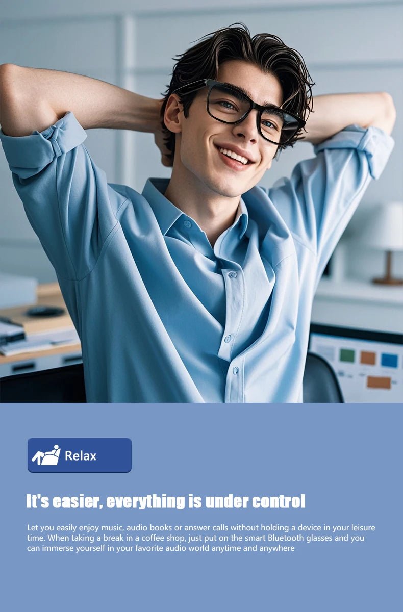 GS05 Smart Bluetooth Music Glasses – Mixed Reality Audio Glasses with Voice Assistant & Calls – Buy Now at SmartSellHub.shop