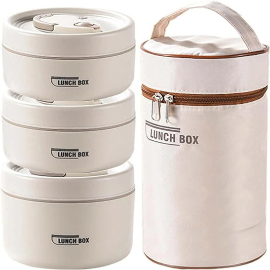 Portable Insulated Lunch Box – 3 Stackable Stainless Steel Containers, Thermal Leakproof Food Jar for Kids & Adults – Buy Now at SmartSellHub.shop