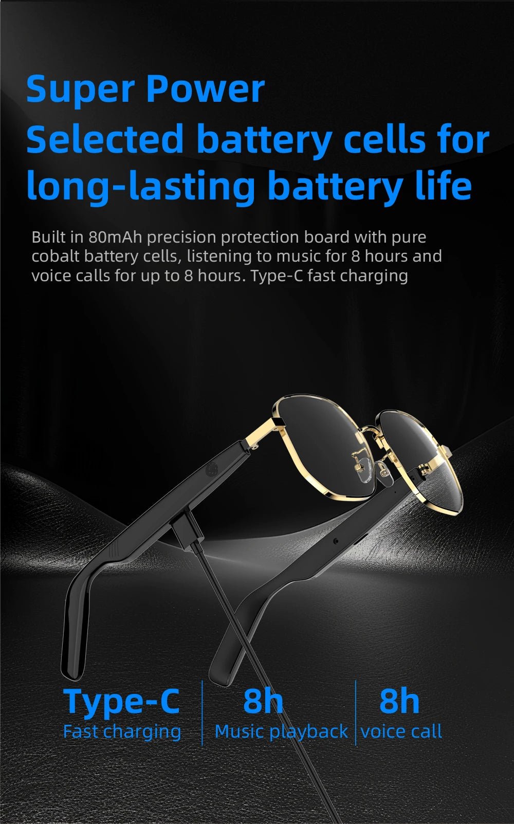 SG - 16 Pro Smart Bluetooth Glasses – HD Audio, Voice call & Stylish Design – Buy Now at SmartSellHub.shop