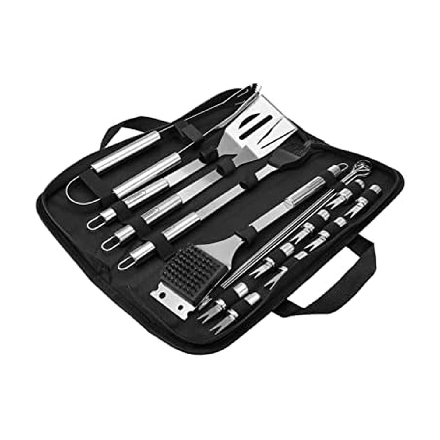Farberware 18pc BBQ Grill Tool Set – Premium Stainless Steel w/ Travel Case