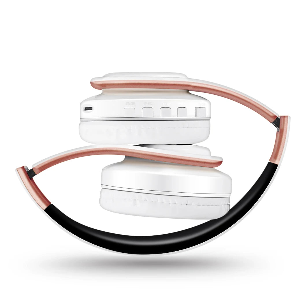 Wireless Bluetooth 5.3 Over-Ear Headphones with Mic & 20-Hour Playtime