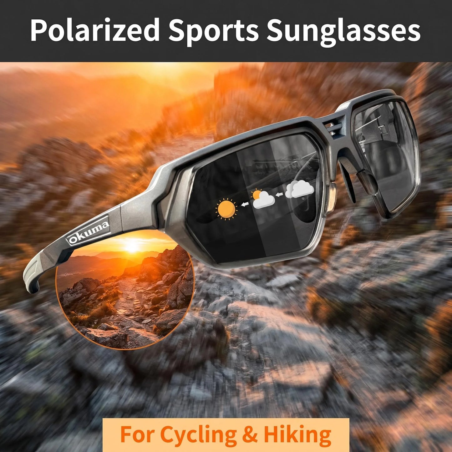 Polarized Sports Sunglasses UV400 – Cycling, Hiking & Outdoor Eyewear
