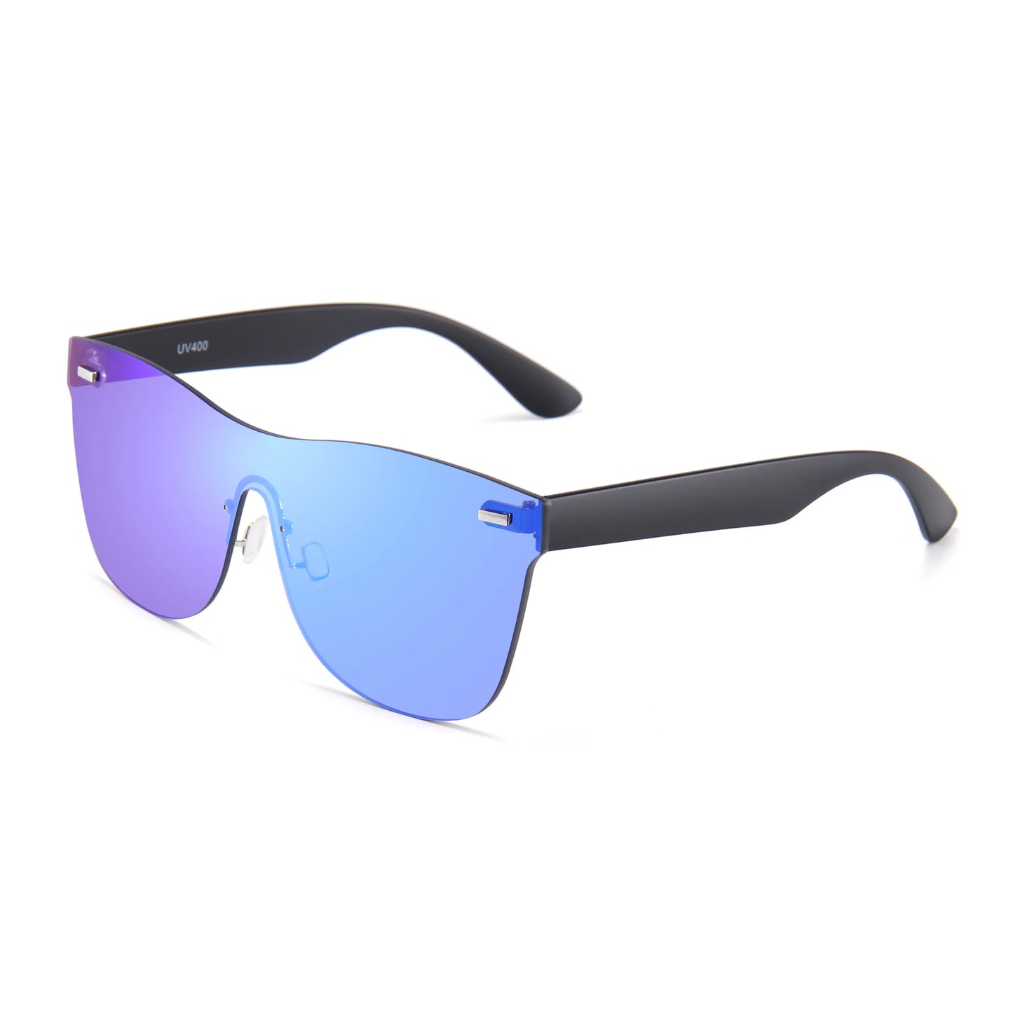 Unisex Polarized Rimless Sunglasses UV400 Wraparound Sports Eyewear