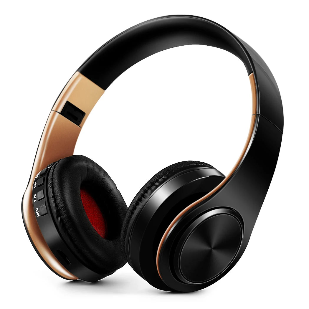 Wireless Bluetooth 5.3 Over-Ear Headphones with Mic & 20-Hour Playtime