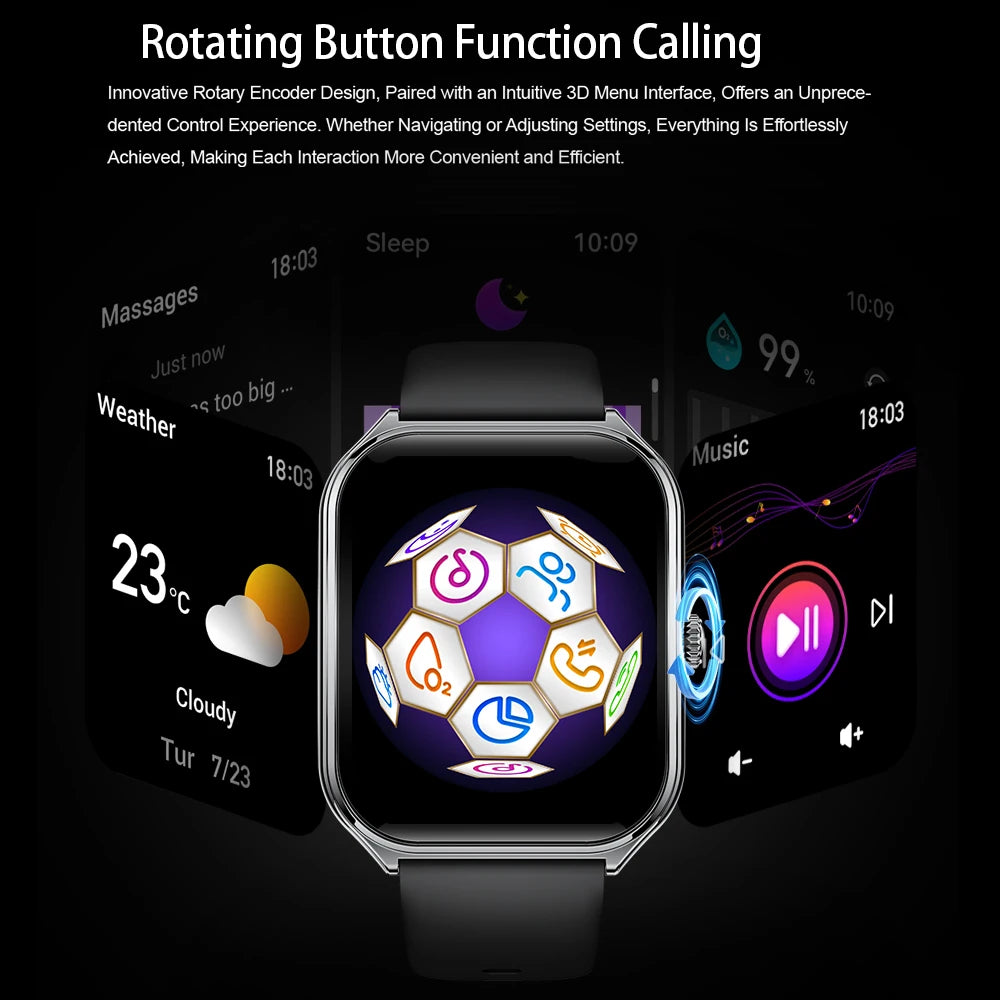 1.96″ AMOLED Smartwatch with Bluetooth Calling & Health Tracking