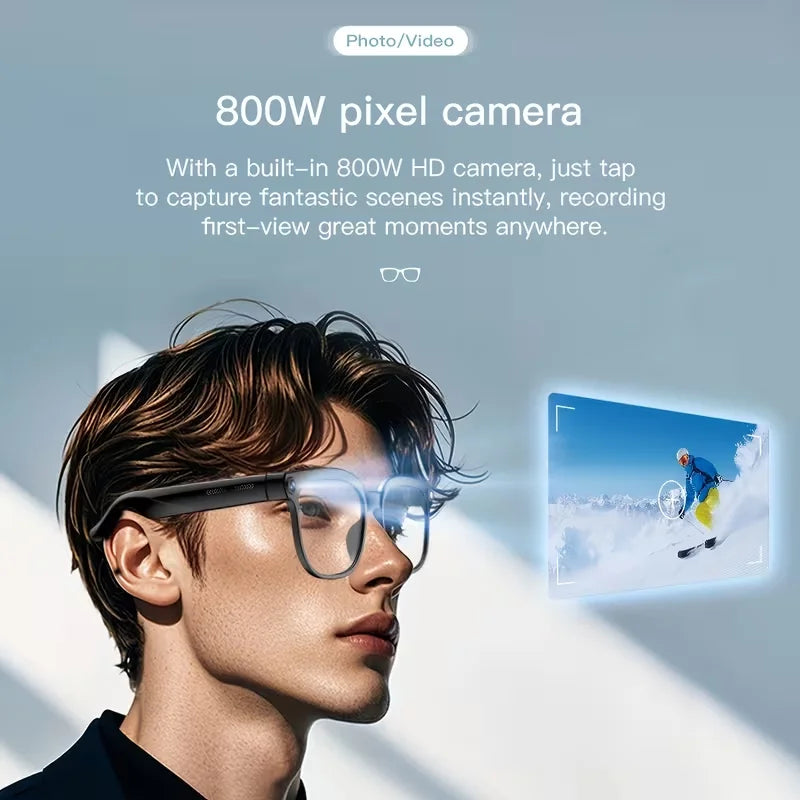 AI Smart Glasses with 1080P Camera, ChatGPT Assistant, Translation & Bluetooth