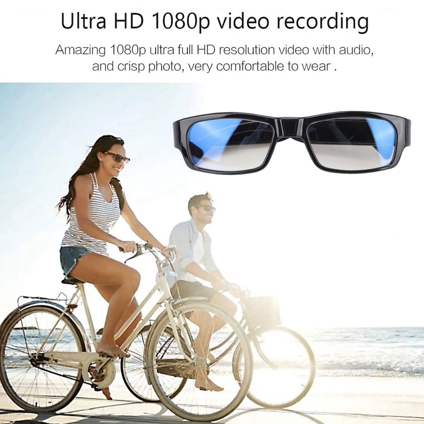 1080P HD Camera Smart Glasses – Hands-Free Video Recording for Cycling, Travel & Outdoor Activities