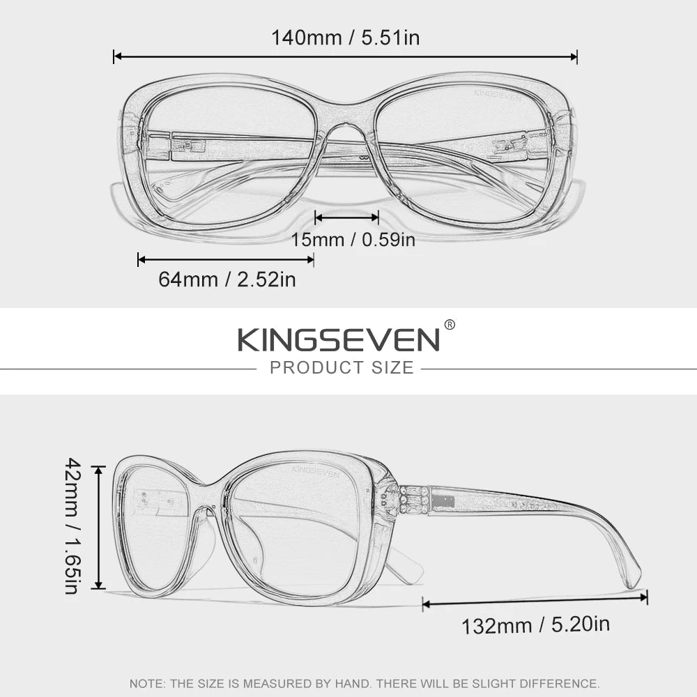 KINGSEVEN Luxury Polarized Butterfly Sunglasses for Women – UV400 Driving & Leisure Eyewear
