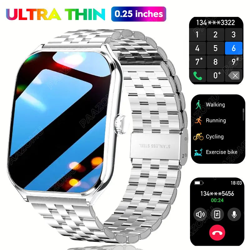 1.96″ AMOLED Smartwatch with Bluetooth Calling & Health Tracking