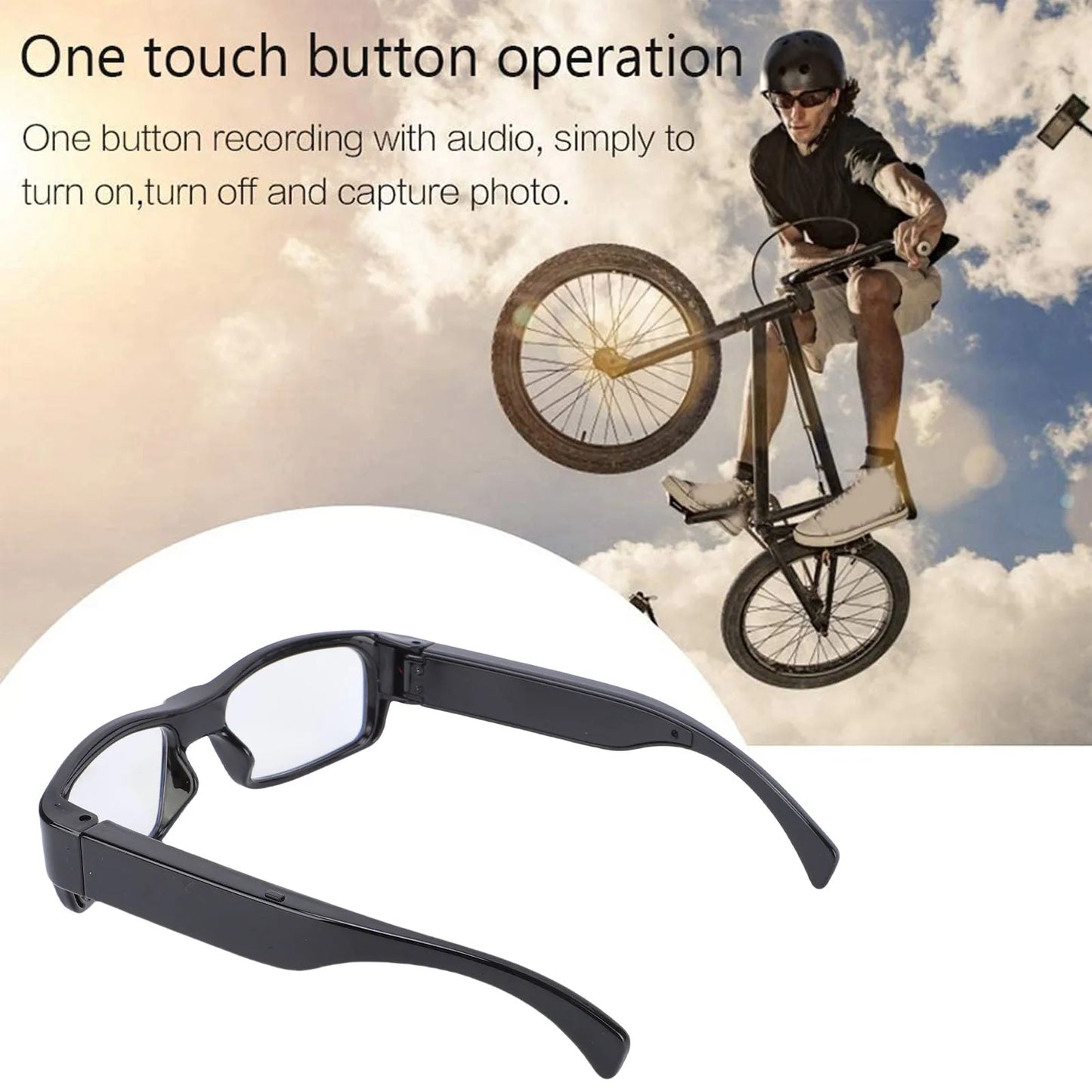1080P HD Camera Smart Glasses – Hands-Free Video Recording for Cycling, Travel & Outdoor Activities