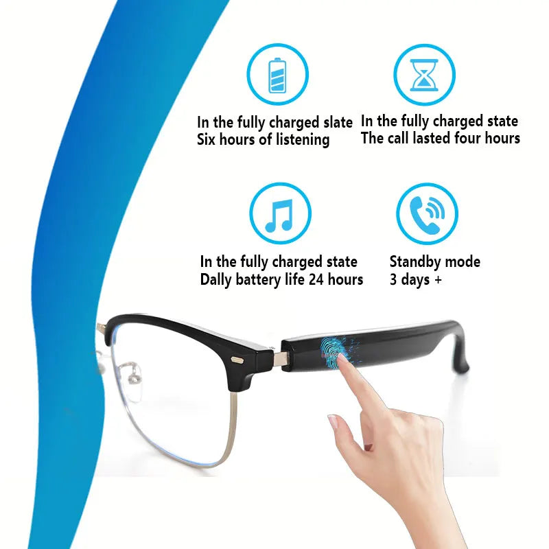 Smart Audio Glasses with Real-Time Translation Hi-Fi Music Playback Noise-Cancelling Voice Calls And Photochromic Lenses