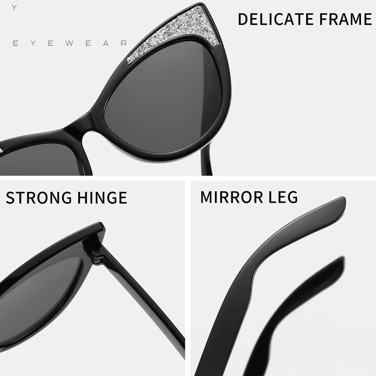 Lovely Cat Eye Children Sunglasses Shiny Bowknot Sun Glasses Kids Cute Baby Eyewear Trend Girls Boy Eyeglasses