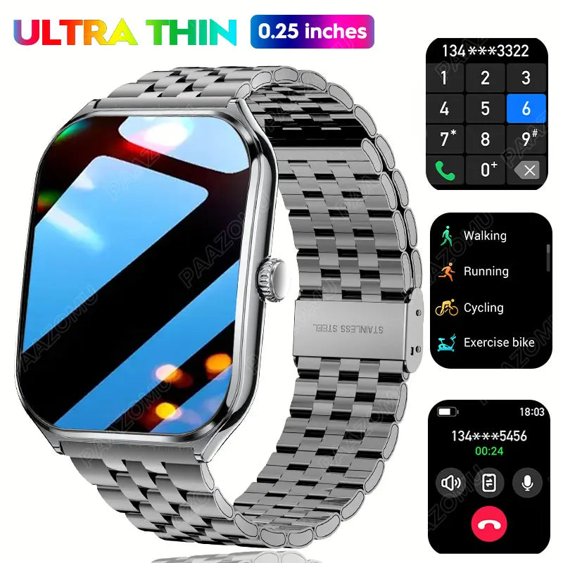 1.96″ AMOLED Smartwatch with Bluetooth Calling & Health Tracking
