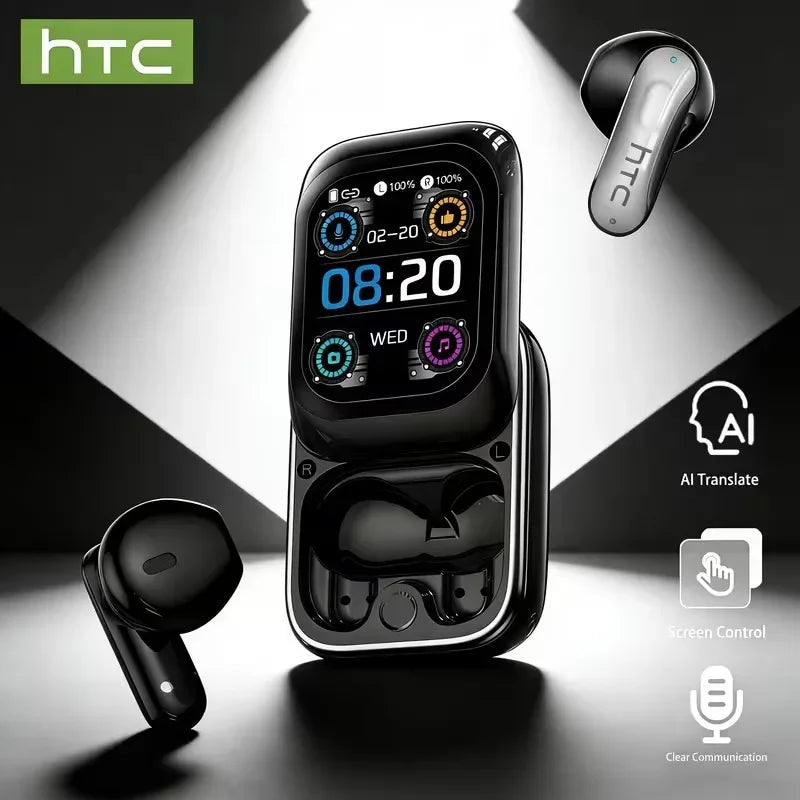 HTC NE48 Smart Touchscreen Wireless Earbuds with AI Translation