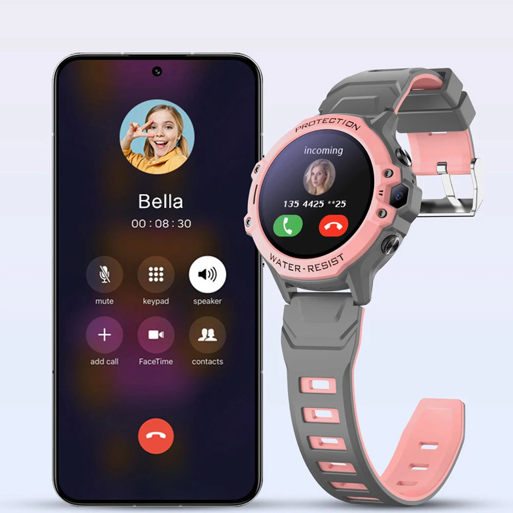 4G Kids Smart Watch with GPS, SOS Calling, Camera, WiFi & Safety Tracking