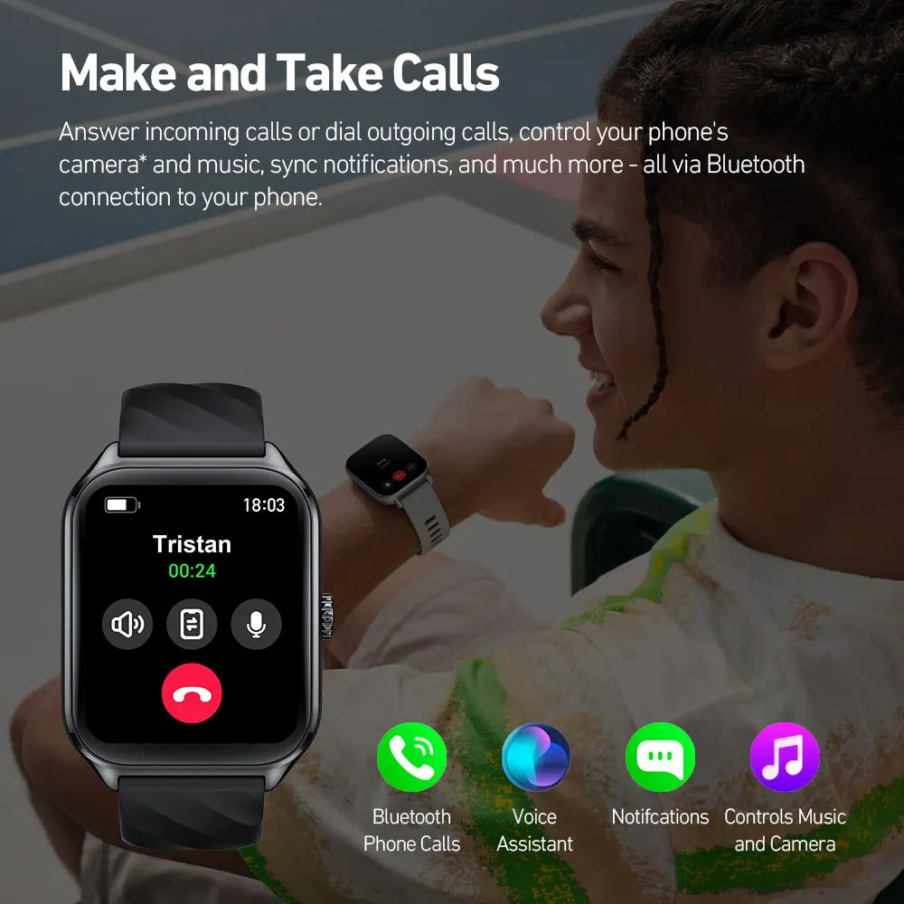 Zeblaze GTS 4 Smart Watch 1.94" HD AMOLED Display, Bluetooth Calling, Heart Rate, SpO2, 100+ Sports Modes