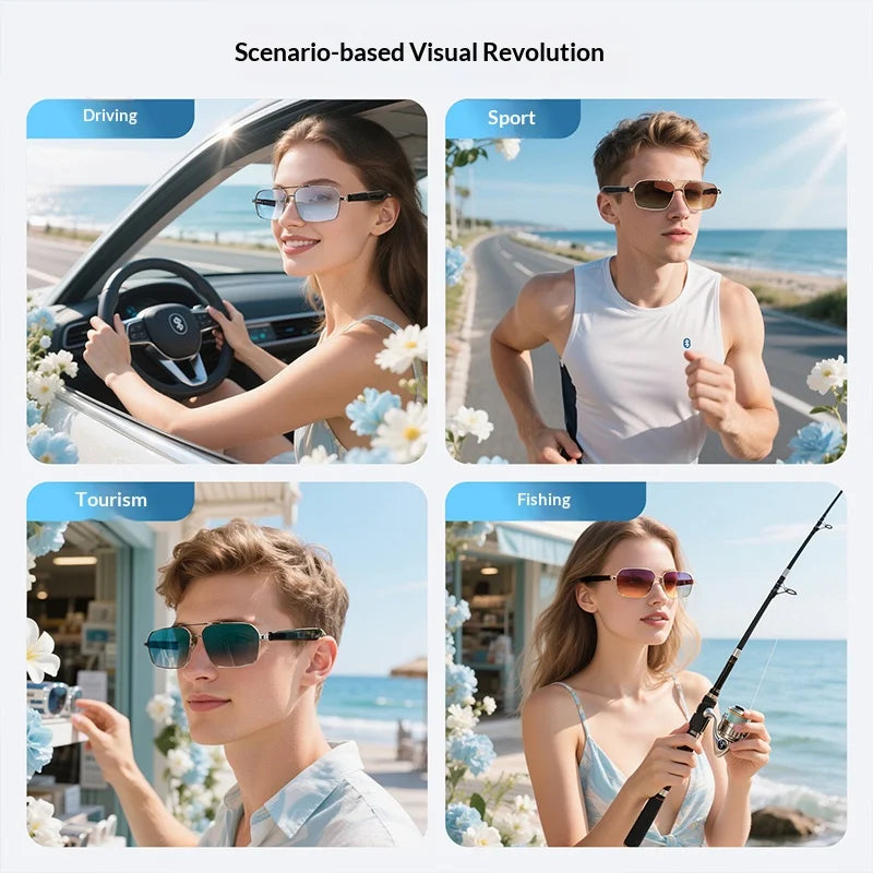 AI Translator Smart Glasses – Bluetooth 5.4 Audio Sunglasses with Real-Time Translation in 160 Languages