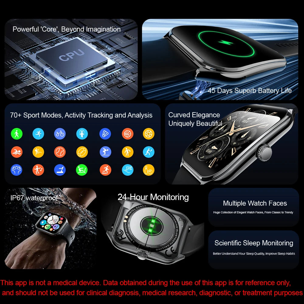 1.96″ AMOLED Smartwatch with Bluetooth Calling & Health Tracking