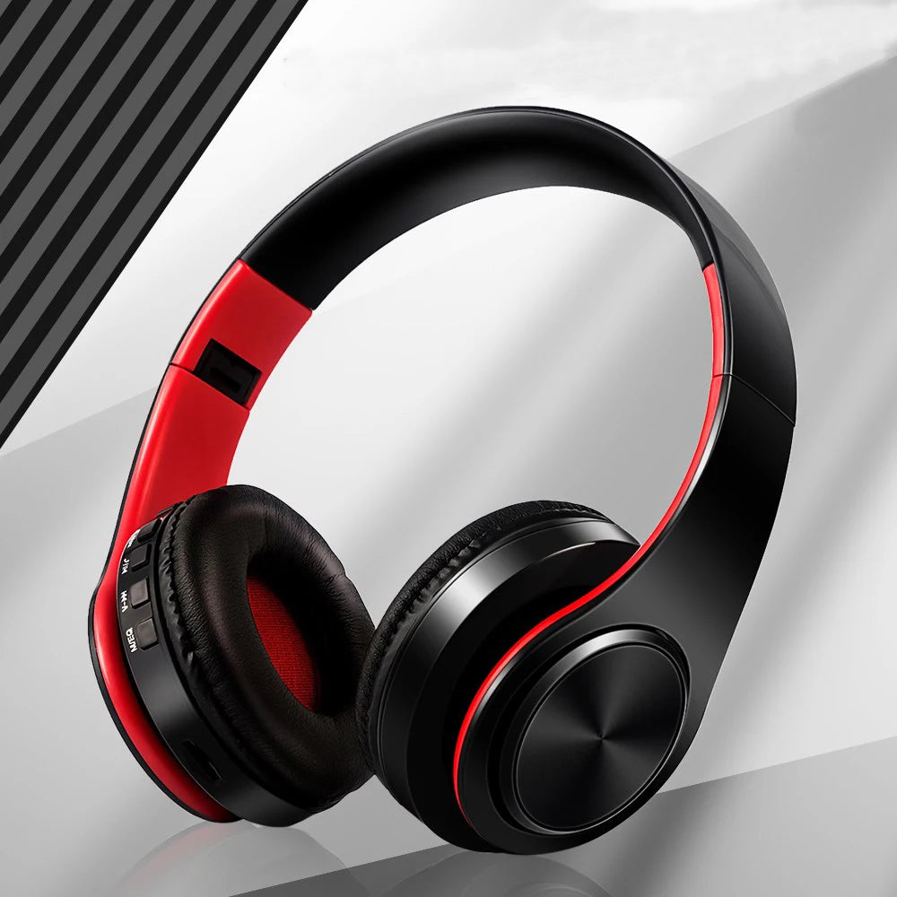 Wireless Bluetooth 5.3 Over-Ear Headphones with Mic & 20-Hour Playtime
