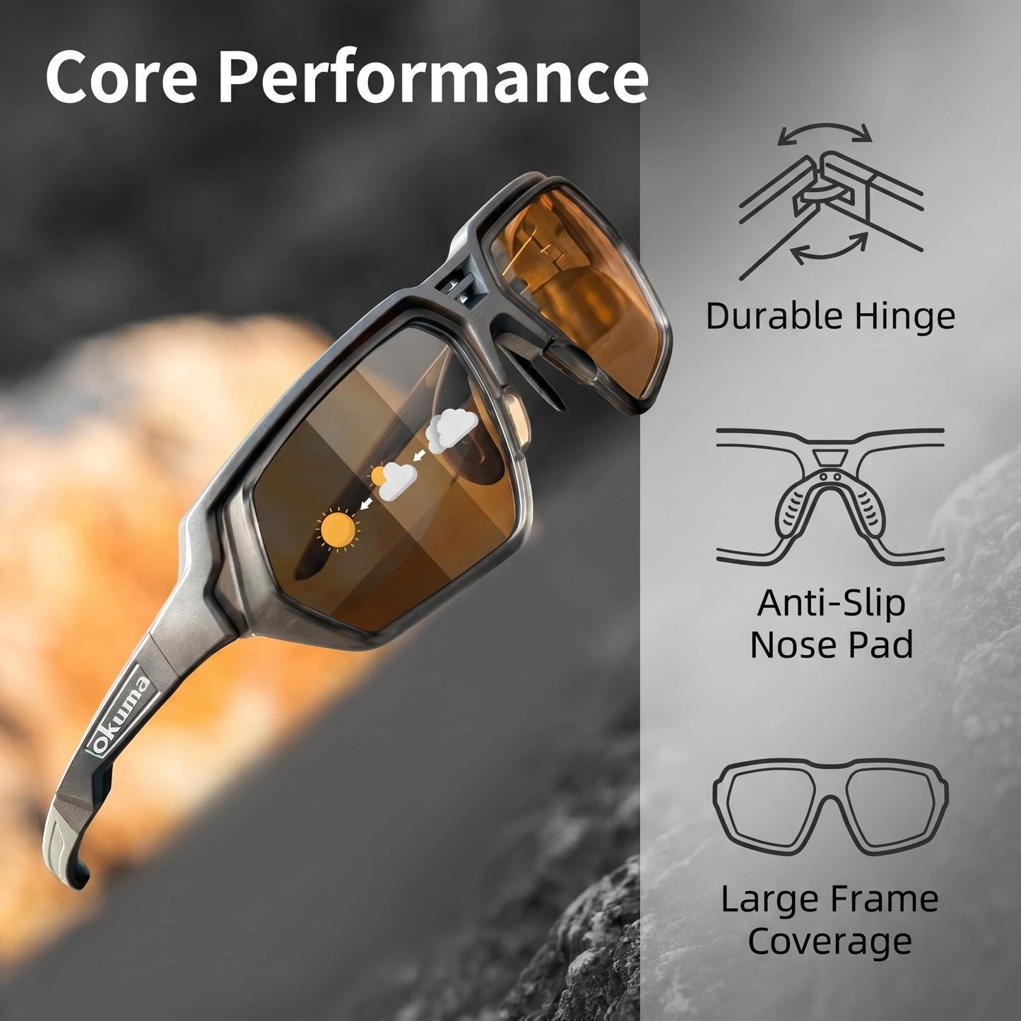 Polarized Sports Sunglasses UV400 – Cycling, Hiking & Outdoor Eyewear