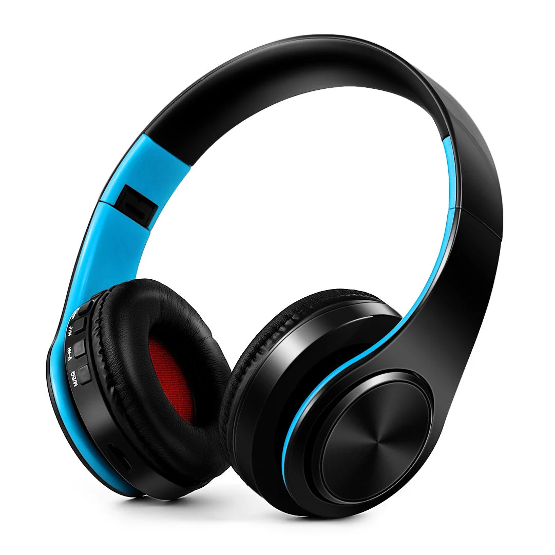 Wireless Bluetooth 5.3 Over-Ear Headphones with Mic & 20-Hour Playtime