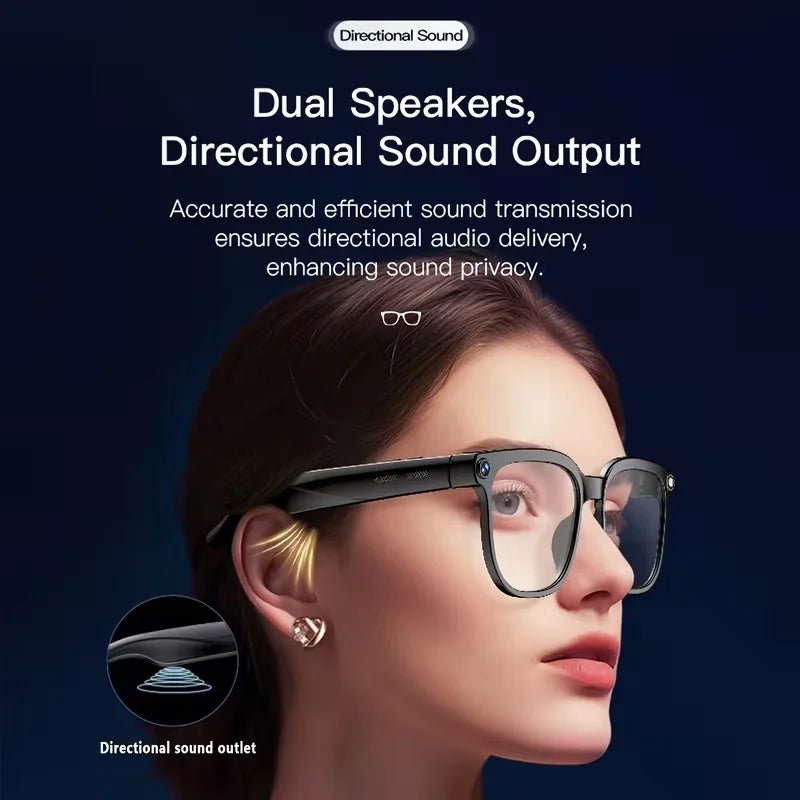 AI Smart Glasses with 1080P Camera, ChatGPT Assistant, Translation & Bluetooth