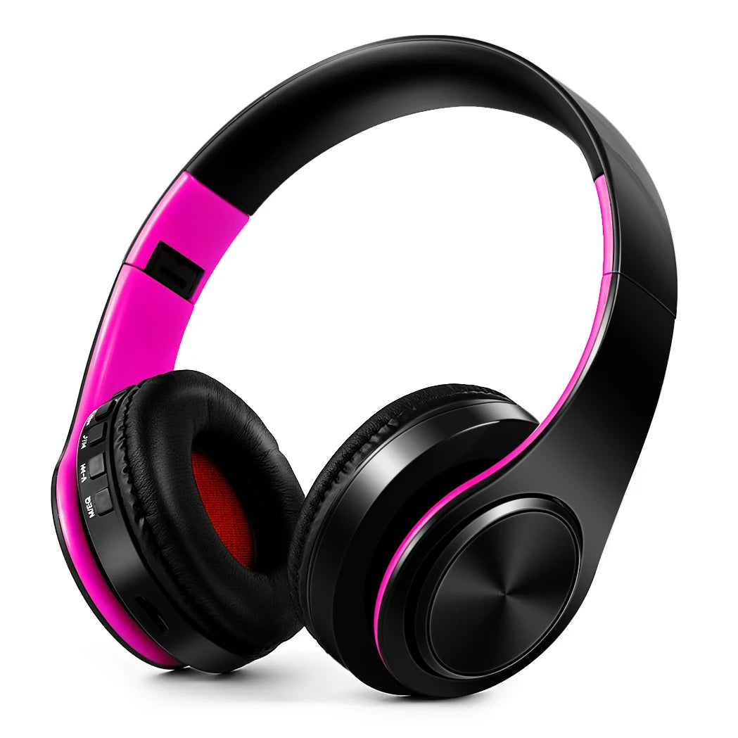 Wireless Bluetooth 5.3 Over-Ear Headphones with Mic & 20-Hour Playtime