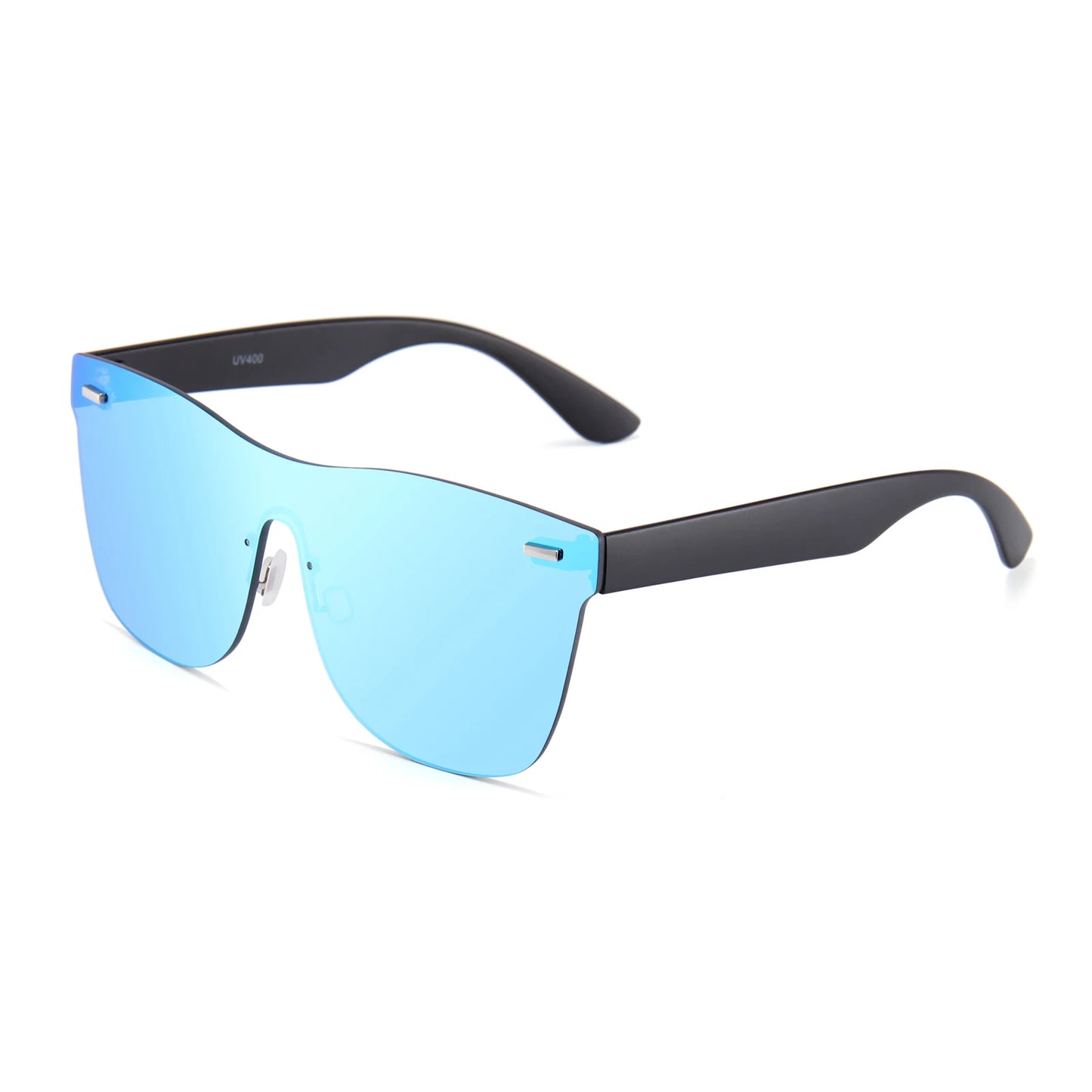 Unisex Polarized Rimless Sunglasses UV400 Wraparound Sports Eyewear