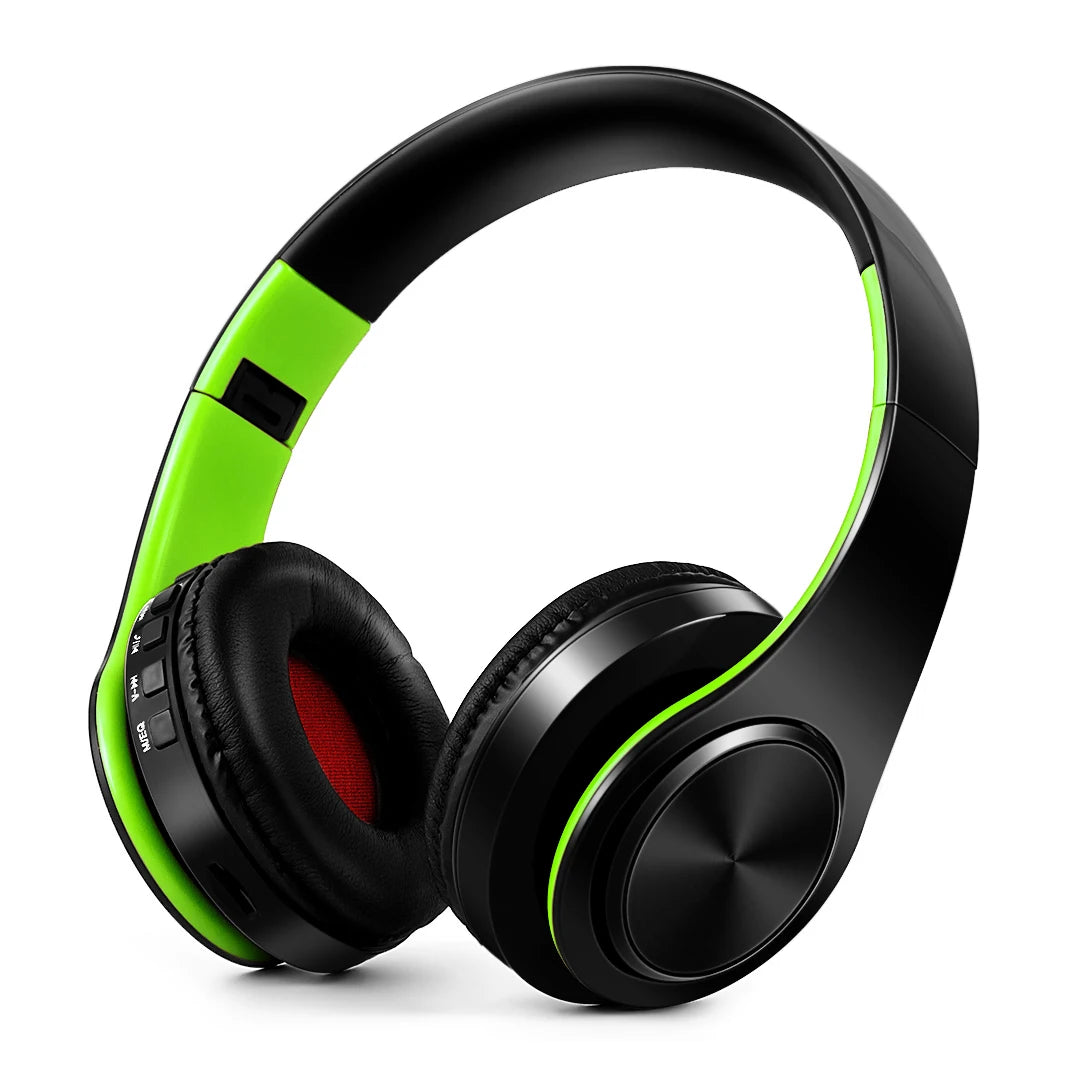 Wireless Bluetooth 5.3 Over-Ear Headphones with Mic & 20-Hour Playtime
