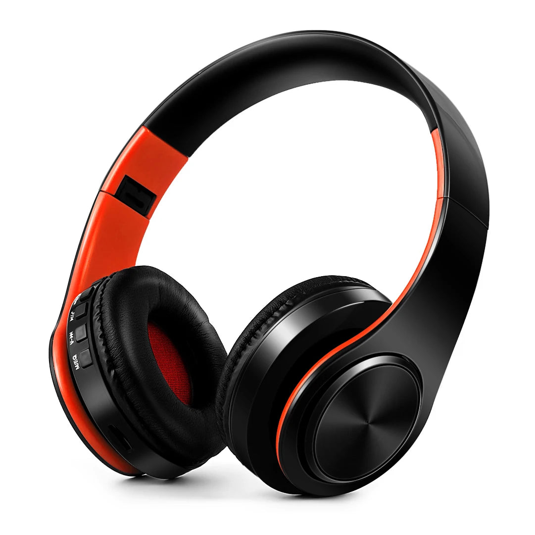 Wireless Bluetooth 5.3 Over-Ear Headphones with Mic & 20-Hour Playtime
