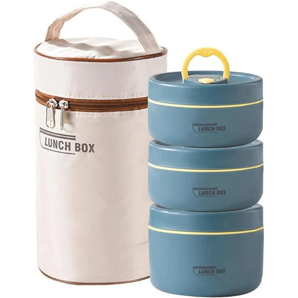 Portable Insulated Lunch Box – 3 Stackable Stainless Steel Containers, Thermal Leakproof Food Jar for Kids & Adults – Buy Now at SmartSellHub.shop