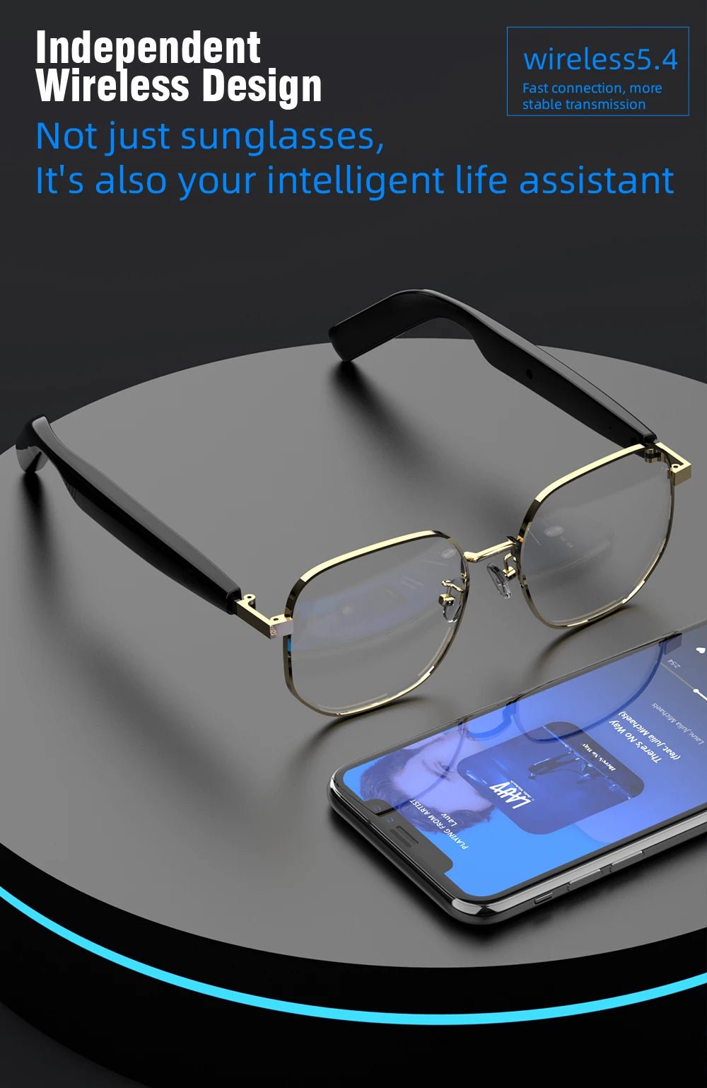 SG - 16 Pro Smart Bluetooth Glasses – HD Audio, Voice call & Stylish Design – Buy Now at SmartSellHub.shop