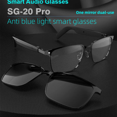 SG20 TWS 2 - in - 1 Smart Bluetooth Glasses | Convertible Sunglasses & Clear Lenses with Wireless Audio 
