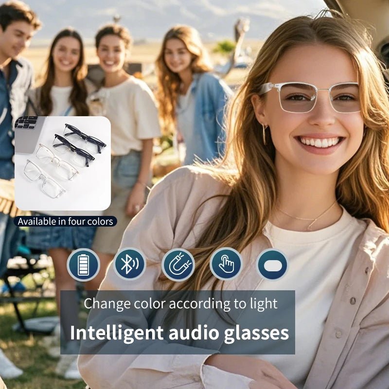 Smart Sunglasses Photochromic Polarized with Headphones Sports Music Voice Touch – Buy Now at SmartSellHub.shop
