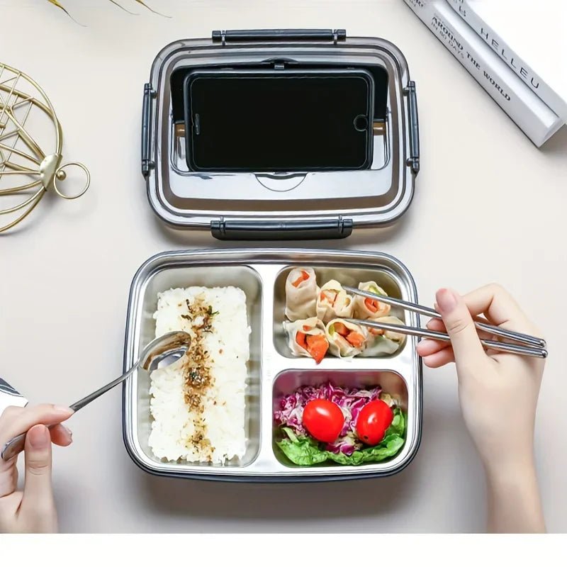 Stainless Steel Multi - Compartment Lunch Box – Leak - Proof Bento Container for Work, School & Meal Prep – Buy Now at SmartSellHub.shop