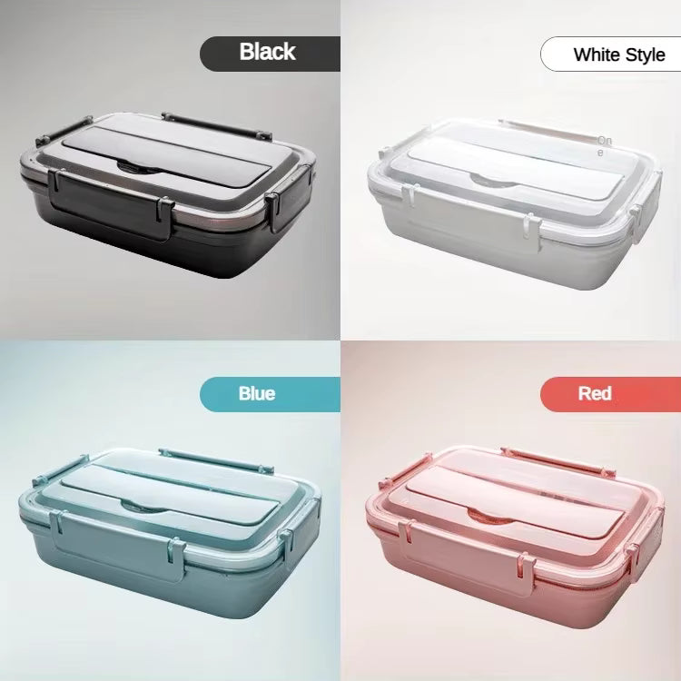 Stainless Steel Bento Lunch Box with Compartments – Easy-Clean Food Container for Work & Office